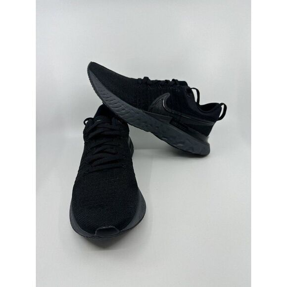 Nike React Infinity Run Flyknit 2 Shoes Size 9.5 Men's Black CT2357-003 - Picture 1 of 5